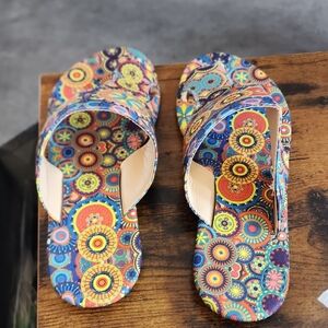 Mercari Colorful Patterned Women's Sandals Size 7 Multicolor